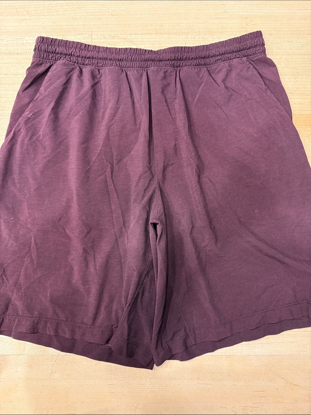 Lululemon 8” Burgundy Linerless Shorts